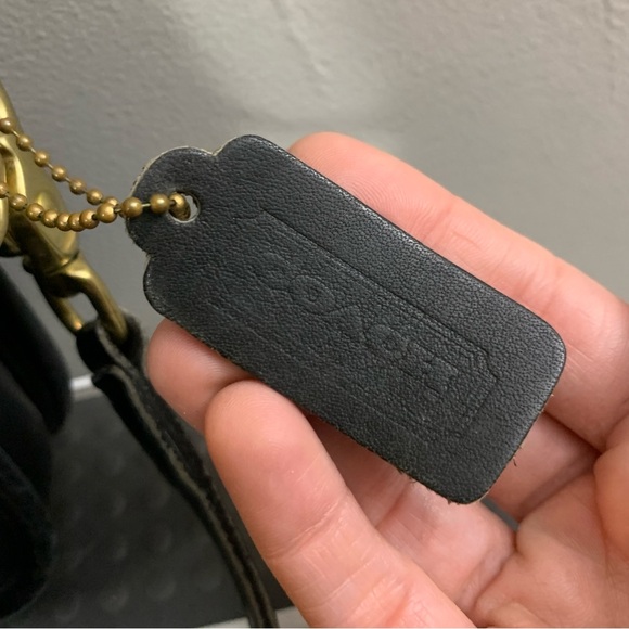 Vintage Coach Black Leather Purse Pocketbook Turnlock Convertible Bag 1980s 70s? - Picture 14 of 16